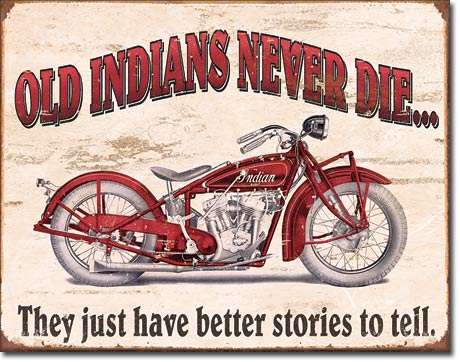 Indian Motorcycle - Better Stories 16" x 12.5" Metal Tin Sign - 1637