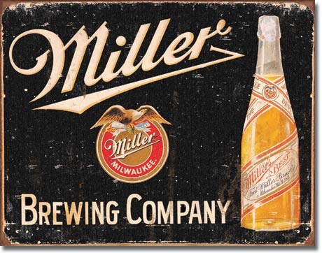 Miller Brewing Vintage 12.5" x 16"  Metal Tin Sign - 1649