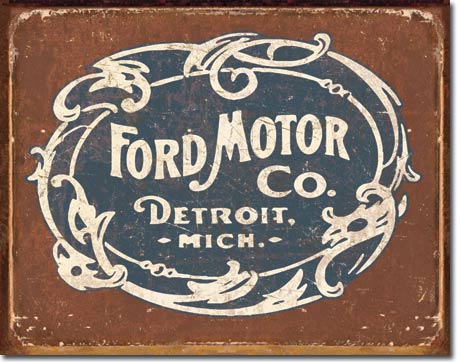 Ford - Historic Logo 16" X 12.5" Metal Tin Sign - 1707