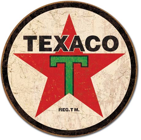 Texaco '36 - 11.75" Round Metal Aluminum Sign - 1798