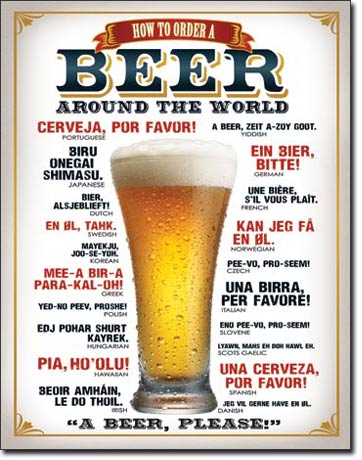 How to Order a Beer 12.5" x 16" Metal Tin Sign - 1808