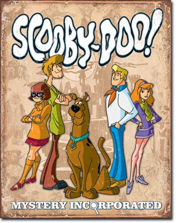 Scooby Doo Gang Retro 12.5" x 16" Metal Tin Sign - 1856