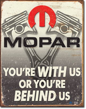 Mopar - Behind Us 16" x 12.5" Metal Tin Sign - 2015