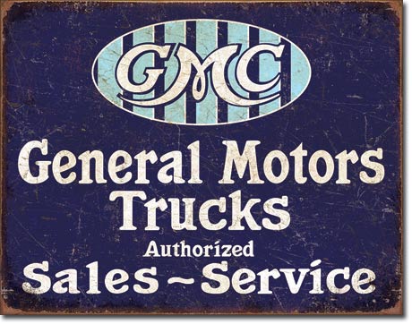 GMC Trucks - Authorized 12.5 x 16" Metal Tin Sign - 2069