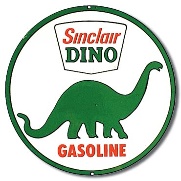 Sinclair Dino Gasoline 11.75" Round Metal Tin Sign - 207
