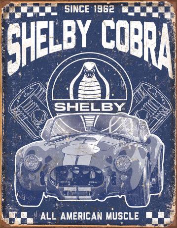 Shelby Cobra - American Muscle 12.5" x 16" Metal Tin Sign - 2134