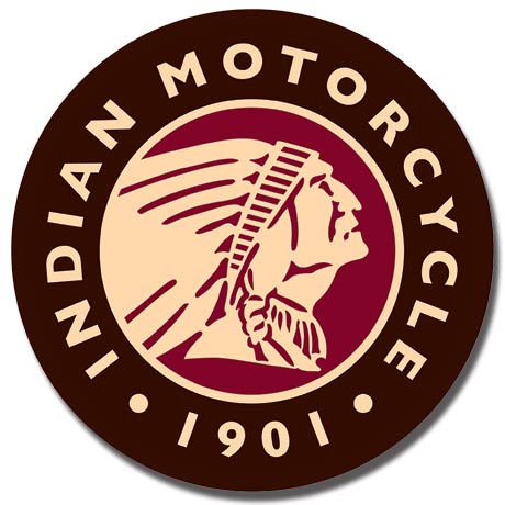 Indian Motorcycle Logo Round 11.75" Metal Aluminum Sign - 2160