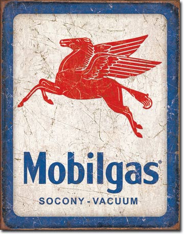 Mobilgas Pegasus 12.5" x 16" Tin Sign - 2167