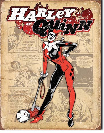 Harley Quinn - Retro Metal Tin Sign - 12.5" x 16"