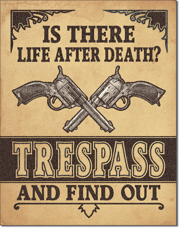 Life After Death? 12.5" x 16" Metal Tin Sign - 2347