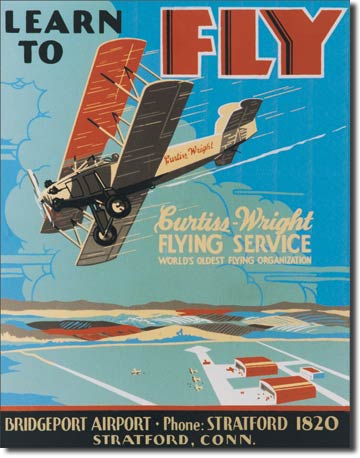 Learn to Fly 12.5" x 16" Metal Tin Sign - 237