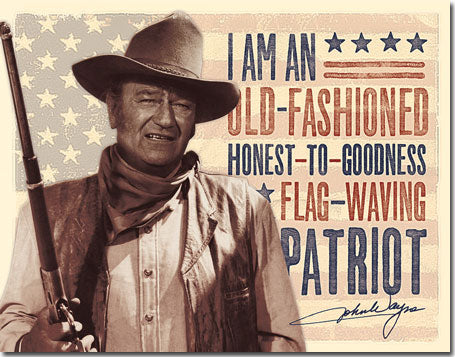 John Wayne - Patriot 16" x 12.5" Metal Tin Sign - 2392