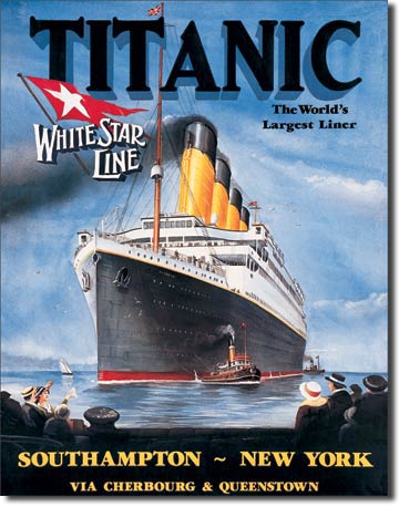 Titanic - White Star 12.5" x 16" Metal Tin Sign - 680