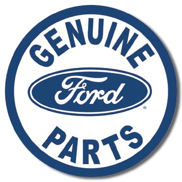 Ford Parts 11.75" Round Metal Aluminum Sign - 791