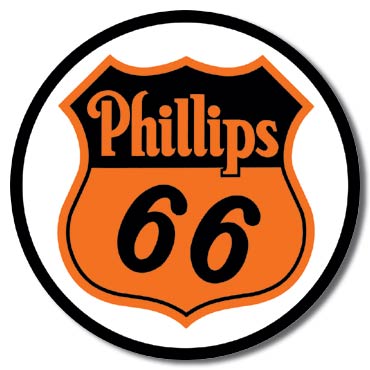 Phillips 66 Shield 11.75" Round Metal Aluminum Sign - 794