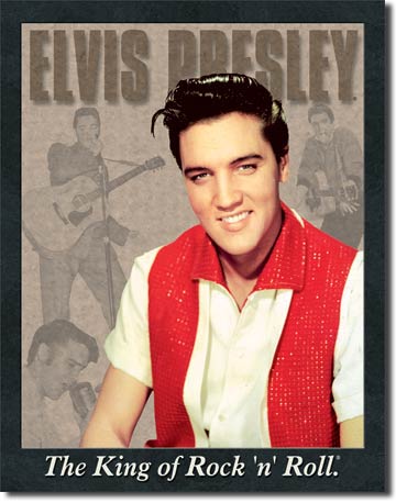 Elvis Portrait 12.5" x 16" Metal Tin Sign - 881