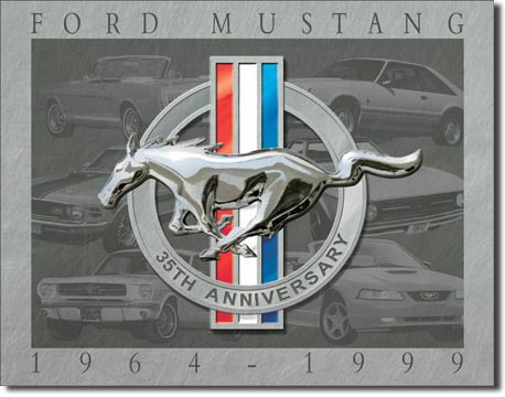 Mustang - 35th Anniversary 16" x 12.5" Metal Tin Sign - 902