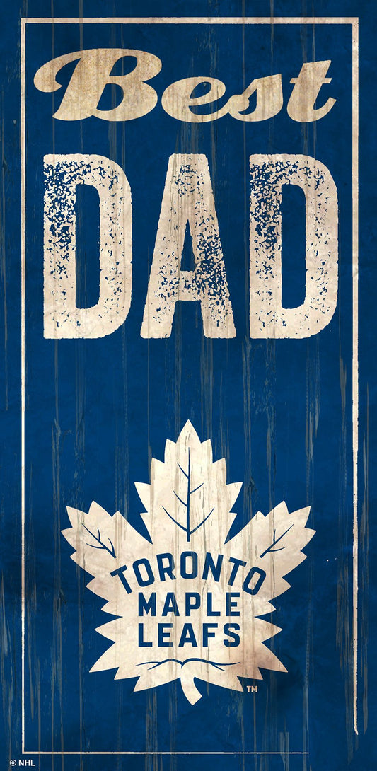 Toronto Maple Leafs Best Dad 6" x 12" Sign by Fan Creations