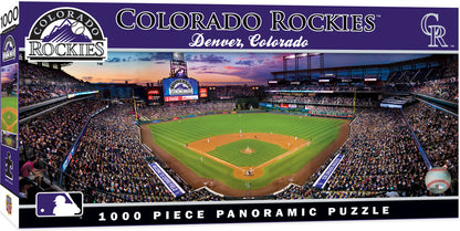 "Colorado Rockies MLB Stadium 1000-Piece Puzzle. Brand new, measures 13x39 inches. Officially licensed. Made by Masterpieces."