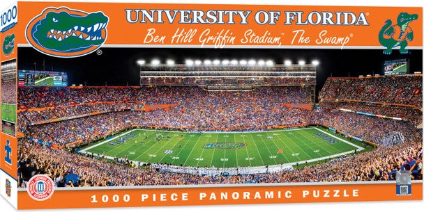 Florida Gators Ben Hill Griffin Stadium 1000 Piece Panoramic Puzzle - Center View by Masterpieces