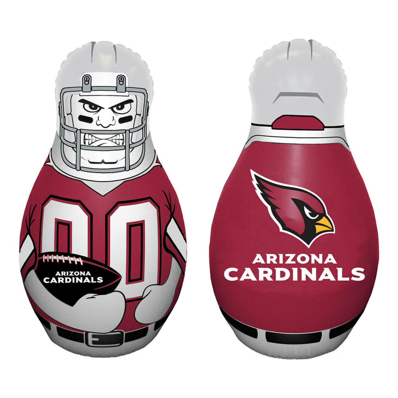 Kids inflatable toy punching bag with Arizona Cardinals football player graphics