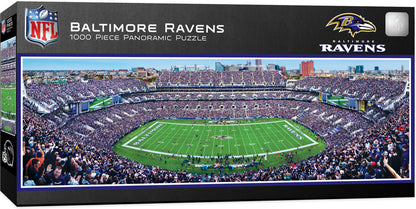 Baltimore Ravens NFL Stadium Puzzle, 1000 pieces, brand new, measures 13" x 39", officially licensed by Masterpieces.