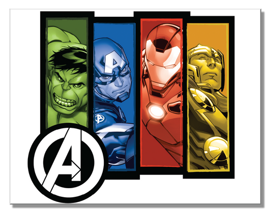Avengers Group Panels Metal Tin Sign - 2754