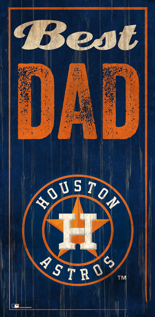 Houston Astros Best Dad 6" x 12" Sign by Fan Creations