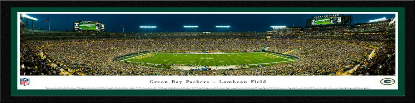 Green Bay Packers Lambeau Field at Night Panoramic Picture by Blakeway Panoramas