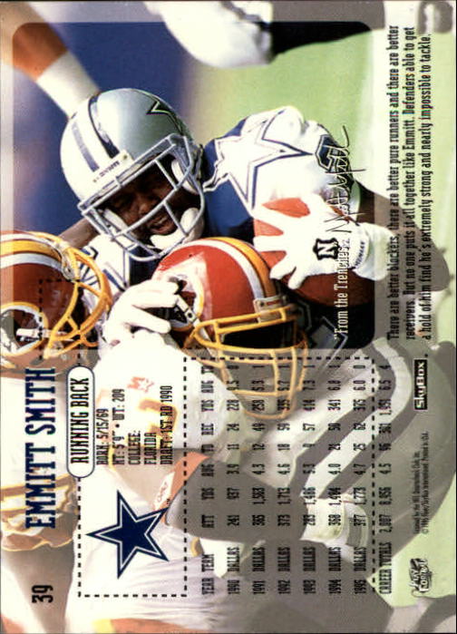 1996 SkyBox Impact #39 Emmitt Smith - Football Card