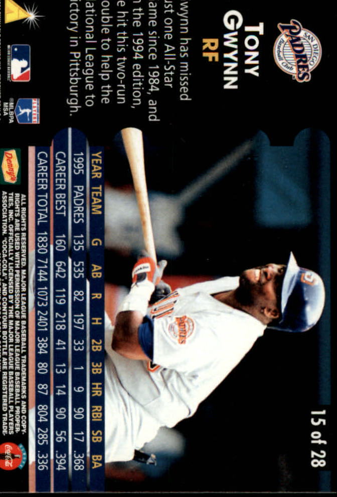 1996 Denny's Holograms #15 Tony Gwynn - Baseball Card