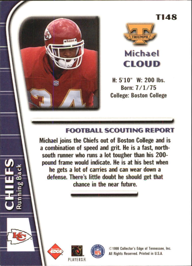 1999 Collector's Edge Millennium Collection Triumph #148 Mike Cloud - Football Card