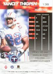 1999 Collector's Edge Fury #138 Yancey Thigpen - Football Card
