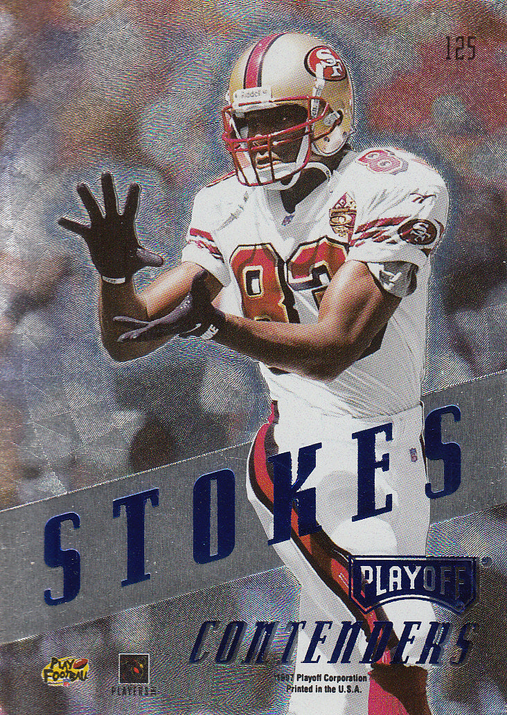 1997 Playoff Contenders #125 J.J. Stokes - Football Card