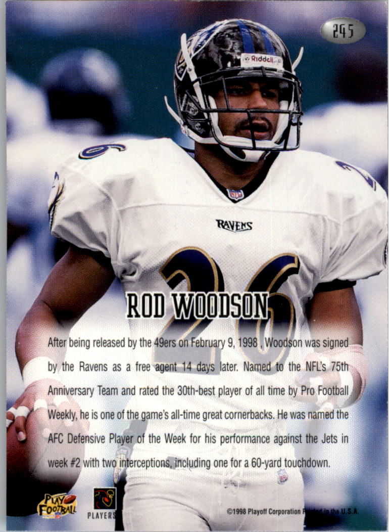 1998 Playoff Momentum Retail #245 Rod Woodson - Football Card - NM-MT