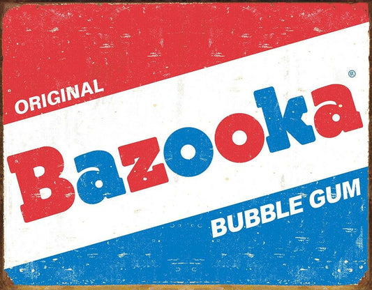 Bazooka Gum Metal Tin Sign - 2450