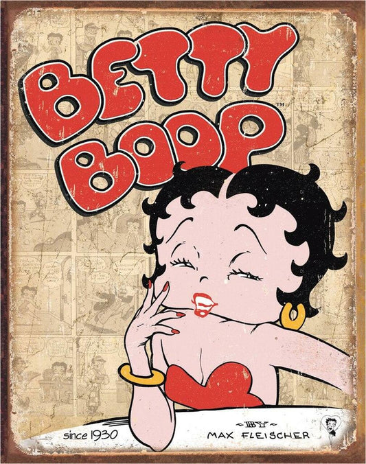Betty Boop Retro Panels Metal Tin Sign - 1777