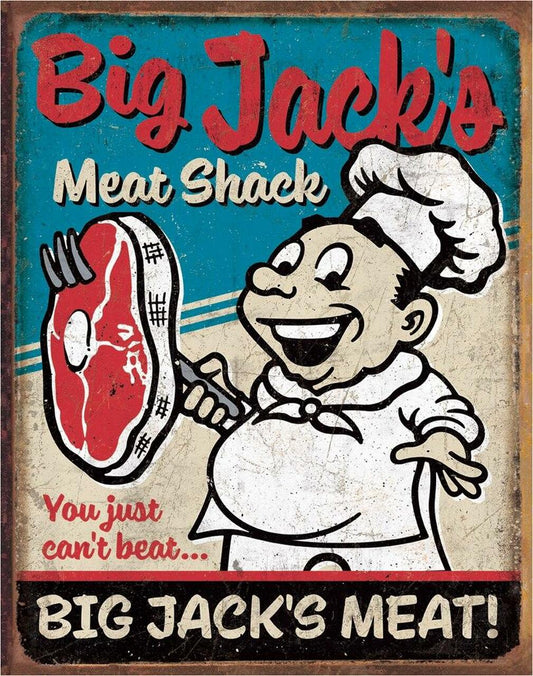 Big Jack's Meats Metal Tin Sign - 2122