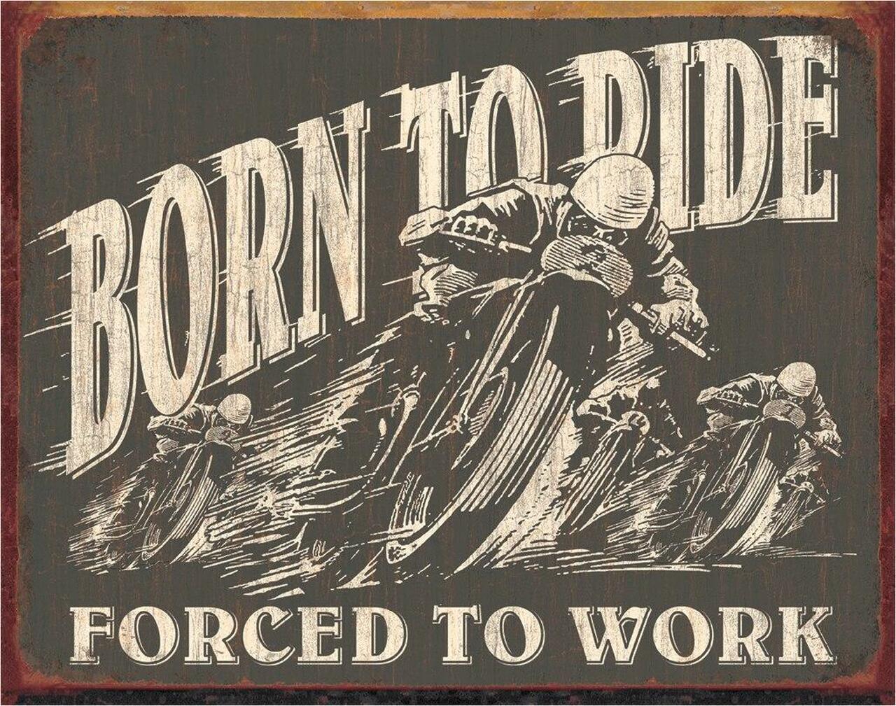 Born to Ride Metal Tin Sign - 1885