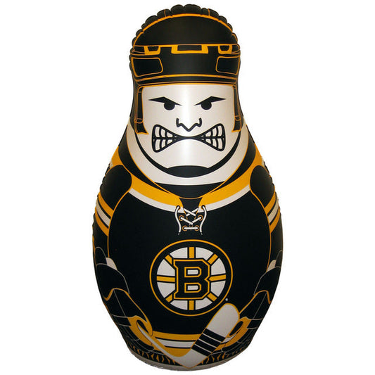 Kids inflatable toy punching bag with Boston Bruins hockey player graphics