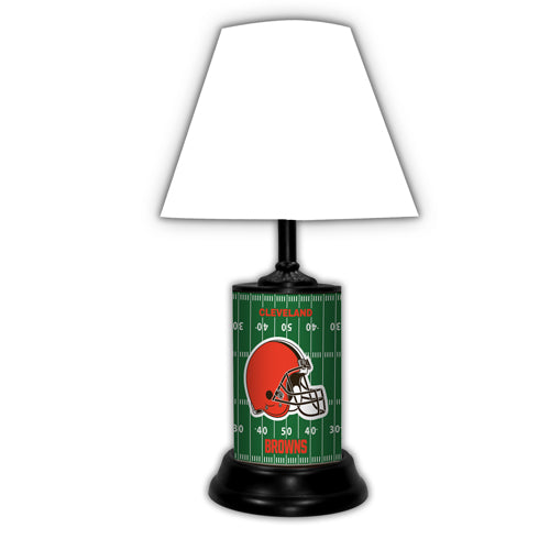 "LED lamp featuring Cleveland Browns field design by GTEI, showcasing team colors and field details for football fans."