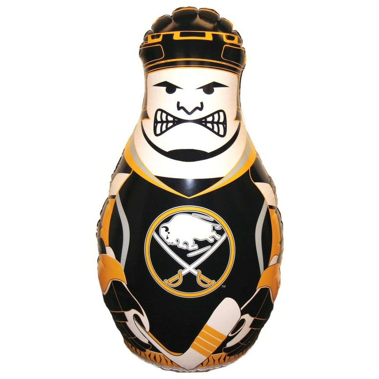 Kids inflatable toy punching bag with Buffalo Sabres hockey player graphics