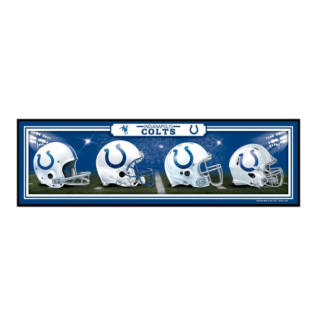 Indianapolis Colts "History of Helmets" 9" x 30" Wood Sign by Wincraft