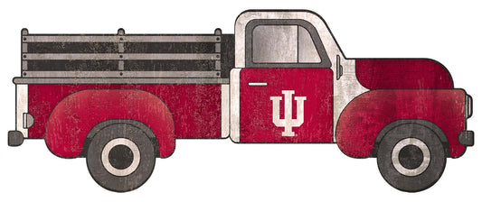 Crafted in the USA" - Indiana Hoosiers 15" Truck Sign by Fan Creations. Distressed design, team graphics/colors, MDF material.