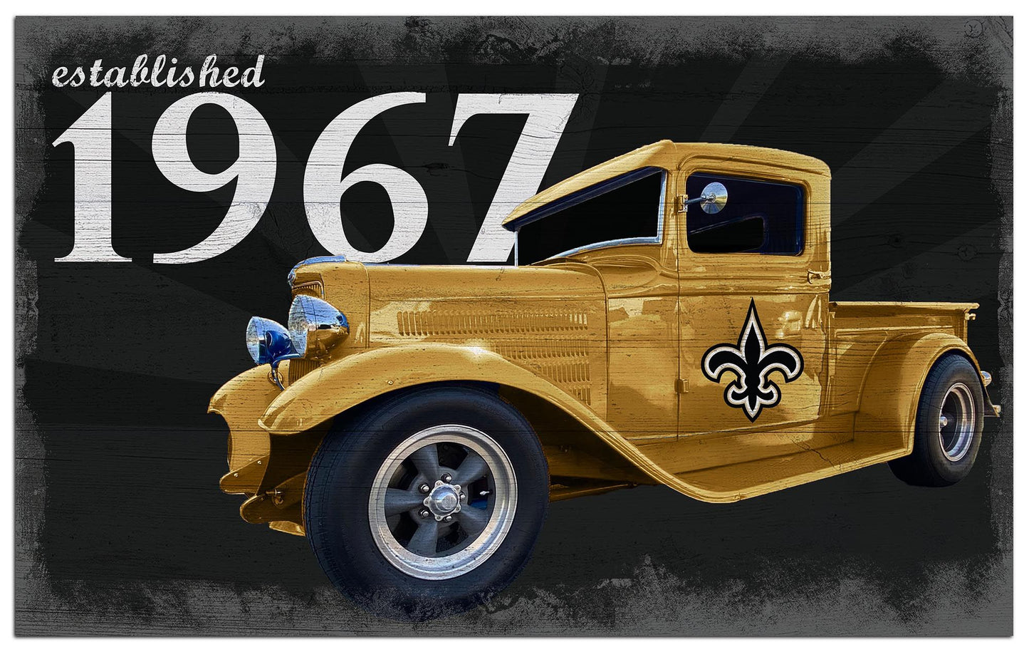 New Orleans Saints Established Truck 11" x 19" Sign by Fan Creations