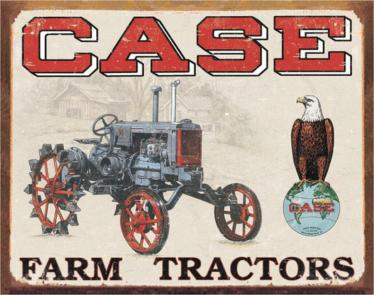 Case Tractor - CC High Clearance 16" x 12.5" Metal Tin Sign - 1230