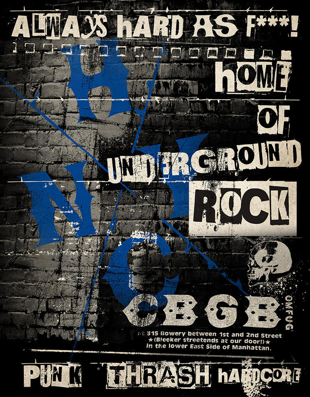 CBGB Wall 12.5" x 16" Metal Tin Sign - 2609