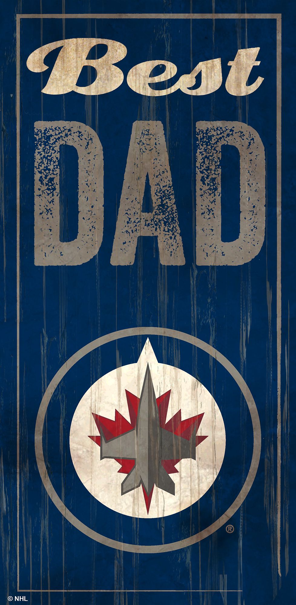 Winnipeg Jets Best Dad Sign by Fan Creations