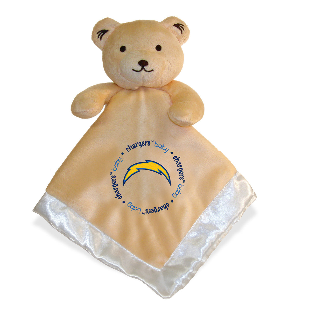 Los Angeles Chargers Tan Embroidered Security Bear by Masterpieces Inc.