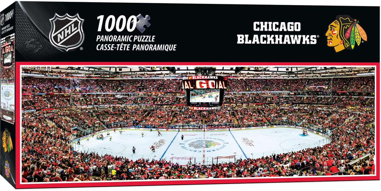 Chicago Blackhawks Panoramic Stadium 1000 Piece Puzzle - Center View by Masterpieces